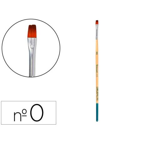 PINCEL PARA PINTURA ACRILICA Y ACUARELA MARCA LIDERPAPEL N 0 PUNTA PLANA DE PELO SINTETICO CERTIFICADO FSC