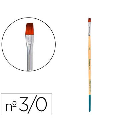 PINCEL PARA PINTURA ACRILICA Y ACUARELA MARCA LIDERPAPEL N 000 PUNTA PLANA DE PELO SINTETICO CERTIFICADO FSC