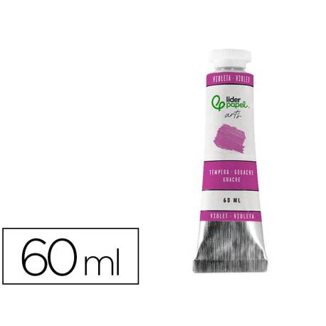 PINTURA GOUACHE/TEMPERA MARCA LIDERPAPEL TUBO DE ALUMINIO DE 60 ML COLOR VIOLETA