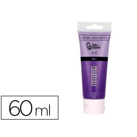 PINTURA ACRILICA MARCA LIDERPAPEL TUBO DE PLASTICO DE 60 ML COLOR VIOLETA