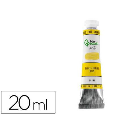 PINTURA AL OLEO MARCA LIDERPAPEL TUBO DE ALUMINIO DE 20 ML COLOR AMARILLO LIMON
