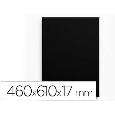 BASTIDOR NEGRO MARCA LIDERPAPEL 12P LIENZO GRAPADO PARTE TRASERA ALGODON 100% 46X61 CM GRAMAJE 320G/M2 CERTIFICADO FSC