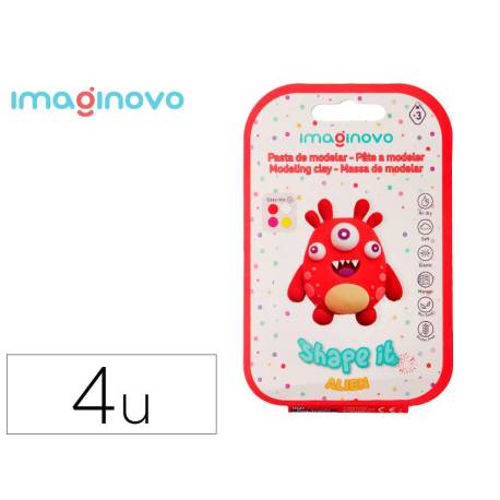 PASTA PARA MODELAR MARCA IMAGINOVO DE SECADO AL AIRE SET DE COLORES SURTIDOS CON INSTRUCCIONES ALIEN