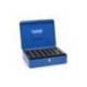 Caja caudales Q-Connect 12" 300x240x90 mm color azul con bandeja portamonedas