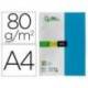 Papel color Liderpapel turquesa A4 80 g/m2 100 hojas