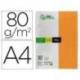 Papel color Liderpapel naranja A4 80 g/m2 100 hojas