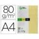 Papel Liderpapel color amarillo A4 80 g/m2 100 hojas