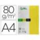 Papel color Liderpapel limon A4 80g/m2 100 hojas