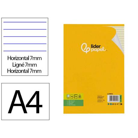 Bloc de notas Din A4 encolado Liderpapel