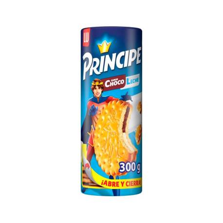 GALLETAS MARCA PRINCIPE RELLENA CHOCOLATE Y LECHE PAQUETE DE 300 GR
