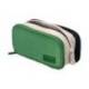 ESTUCHE PORTATODO LIDERPAPEL FUNKY 3 CREMALLERAS CON APERTURAS LATERALES COLOR VERDE BLANCO AZUL 220X100X65 MM
