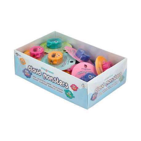 GOMA DE BORRAR MARCA IMAGINOVO ERASE IT MONSTRUO CON SACAPUNTAS COLORES SURTIDOS