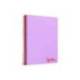 CUADERNO ESPIRAL LIDERPAPEL A7 MICRO WONDER TAPA PLASTICO 100H 90 GR CUADRO 5MM 4 BANDAS VIOLETA