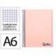 Bloc Liderpapel DIN A6 micro wonder 120 hojas cuadro 5mm 4 bandas tapa plástio 90 gr rosa