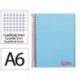 Bloc Liderpapel DIN A6 micro wonder 120 hojas cuadro 5mm 4 bandas tapa plástio 90 gr azul