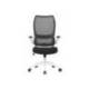 SILLA MARCA Q-CONNECT OFICINA CATANIA MALLA ALT MAX 1230 MM ANC 510 MM PROF 490 MM RUEDAS PREMIUM COLOR NEGRO BLANCO