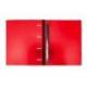 CARPETA LIDERPAPEL 4 ANILLAS REDONDAS 25 MM POLIPROPILENO DIN A4 ULTRA COMPACTA CON LOMO EXTENSIBLE 4 CM ROJO