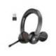 AURICULAR MARCA Q-CONNECT INALAMBRICO DIADEMA CON MICROFONO FLEXIBLE Y BOTON DE BLUETOOTH USB COLOR NEGRO