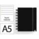 CUADERNO INGENIOX FOAM A5 80H RAYADO HORIZONTAL COLOR NEGRO