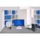 MODULO CAJONES SOBREMESA MARCA EXACOMPTA SYSTEM 5 CAJONES POLIESTIRENO DIN A3 AZUL/GRIS 350X288X320 MM