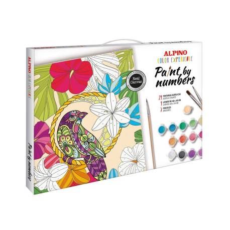 JUEGO MARCA ALPINO DIDACTICO PINTA POR NUMERO ALPINO TROPICAL