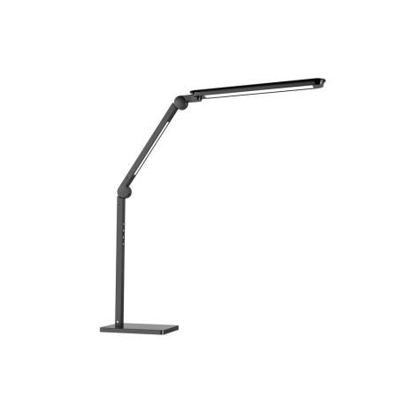 LAMPARA DE ESCRITORIO MARCA CEP ALLIANCE LED CON PINZA Y MODULOS GIRATORIOS COLOR NEGRO 180X115X950 MM
