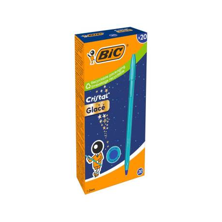 BOLIGRAFO BIC CRISTAL GLACE COLOR AZUL PUNTA 1 MM