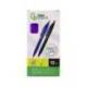 BOLIGRAFO MARCA LIDERPAPEL PUNTA 1 MM RETRACTIL CON CLIP ACABADO SOFT TOUCH TINTA AZUL CUERPO MORADO