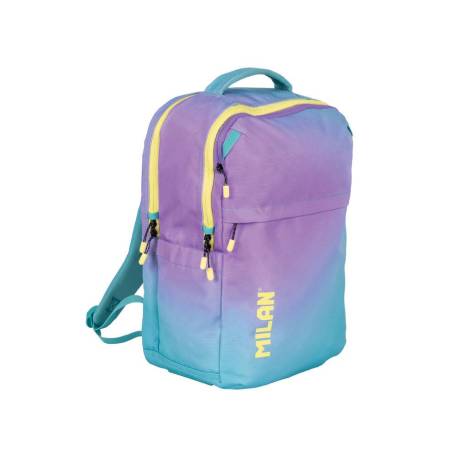 MOCHILA MARCA MILAN COLECCION SUNSET 5 CREMALLERAS 25 L TURQUESA 454X280X200 MM