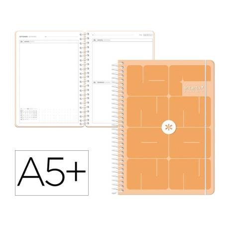 AGENDA ESCOLAR MARCA ANTARTIK 26-27 ESPIRAL ESSENTIALS DIA PAGINA A5+ BILINGUE 80G PAPEL FSC NARANJA