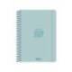 AGENDA ESCOLAR MARCA LIDERPAPEL 26-27 ESPIRAL BASIC 2 DIAS PAGINA A5 BILINGUE 70G PAPEL FSC TURQUESA