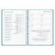 AGENDA ESCOLAR MARCA LIDERPAPEL 26-27 ESPIRAL BASIC 2 DIAS PAGINA A5 BILINGUE 70G PAPEL FSC AZUL MARINO
