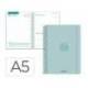 AGENDA ESCOLAR MARCA LIDERPAPEL 26-27 ESPIRAL BASIC DIA PAGINA A5 BILINGUE 70G PAPEL FSC TURQUESA