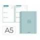 AGENDA ESCOLAR MARCA LIDERPAPEL 26-27 ESPIRAL BASIC SEMANA VISTA A5 BILINGUE 70G PAPEL FSC TURQUESA