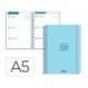 AGENDA ESCOLAR MARCA LIDERPAPEL 26-27 ESPIRAL BASIC SEMANA VISTA A5 BILINGUE 70G PAPEL FSC AZUL TURQUESA
