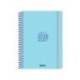 AGENDA ESCOLAR MARCA LIDERPAPEL 26-27 ESPIRAL BASIC SEMANA VISTA A5 BILINGUE 70G PAPEL FSC AZUL TURQUESA