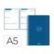 AGENDA ESCOLAR MARCA LIDERPAPEL 26-27 ESPIRAL BASIC SEMANA VISTA A5 BILINGUE 70G PAPEL FSC AZUL MARINO
