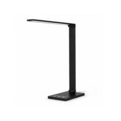 LAMPARA DE ESCRITORIO MARCA Q-CONNECT VEGA LED 10W 400 LM TACTIL 5 NIVELES DE COLOR BRILLO REGULABLE COLOR NEGRO