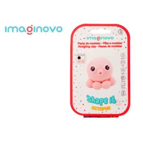 PASTA PARA MODELAR MARCA IMAGINOVO DE SECADO AL AIRE SET DE COLORES SURTIDOS CON INSTRUCCIONES PULPO