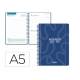 AGENDA ESCOLAR LIDERPAPEL 26-27 ESPIRAL CLASSIC DIA PAGINA A5 BILINGUE 70G PAPEL FSC AZUL MARINO