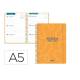 AGENDA ESCOLAR LIDERPAPEL 26-27 ESPIRAL CLASSIC SEMANA VISTA A5 BILINGUE 70G PAPEL FSC NARANJA