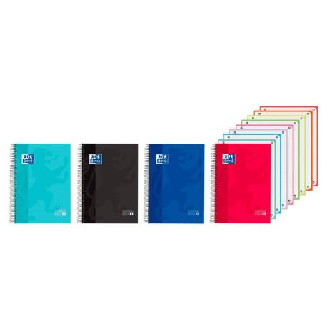 CUADERNO ESPIRAL MARCA OXFORD EUROPEANBOOK 8 TAPA EXTRADURA DIN A4 160 HOJAS CUADRO 5 MM