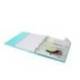 CARPETA CON RECAMBIO MARCA ANTARTIK A4 CUADRO 5MM FOAM 4 ANILLAS 35MM MIXTAS BICOLOR NEGRO MENTA