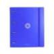CARPETA CON RECAMBIO MARCA ANTARTIK A4 CUADRO 5MM FOAM 4 ANILLAS 35MM MIXTAS COLOR AZUL