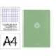 CUADERNO ESPIRAL MARCA ANTARTIK A4 TAPA FOAM 80H 90GR CUADRO 4MM CON MARGEN COLOR VERDE MATCHA