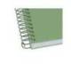 CUADERNO ESPIRAL MARCA ANTARTIK A4 TAPA FOAM 80H 90GR CUADRO 4MM CON MARGEN COLOR VERDE MATCHA
