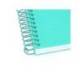 CUADERNO ESPIRAL MARCA ANTARTIK A4 TAPA FOAM 80H 90GR CUADRO 4MM CON MARGEN COLOR MENTA