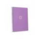 CUADERNO ESPIRAL MARCA ANTARTIK A4 TAPA FOAM 80H 90GR CUADRO 4MM CON MARGEN COLOR LAVANDA