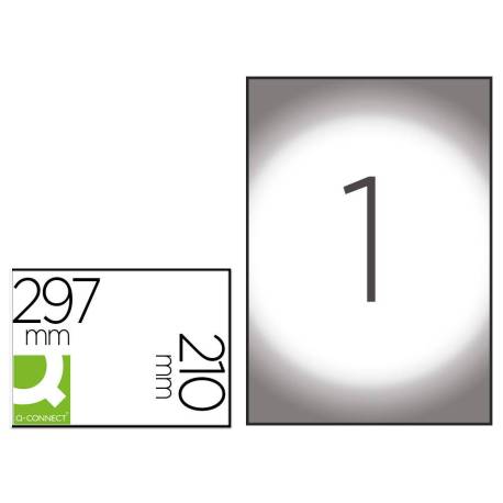 ETIQUETA ADHESIVA Q-CONNECT POLIESTER A4 TRANSPARENTE PARA IMPRESORAS INKJET PACK CON 20 HOJAS