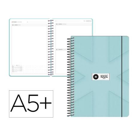 AGENDA ESCOLAR MARCA ANTARTIK 26-27 ESPIRAL PACK AND GO DIA PAGINAA5+ BILINGÜE 80G PAPEL FSC MENTA